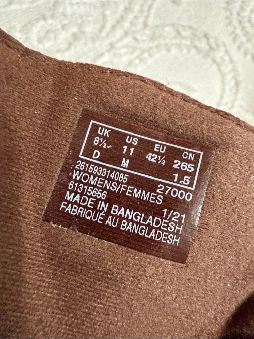Clarks Brown Floral Leather Thong Sandals Size 11M Velcro Close